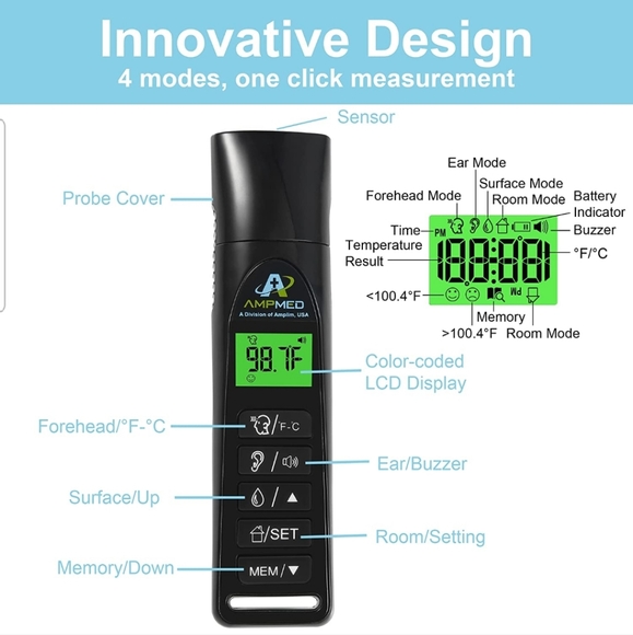 Medical grade forehead thermometer - Picture 2 of 9